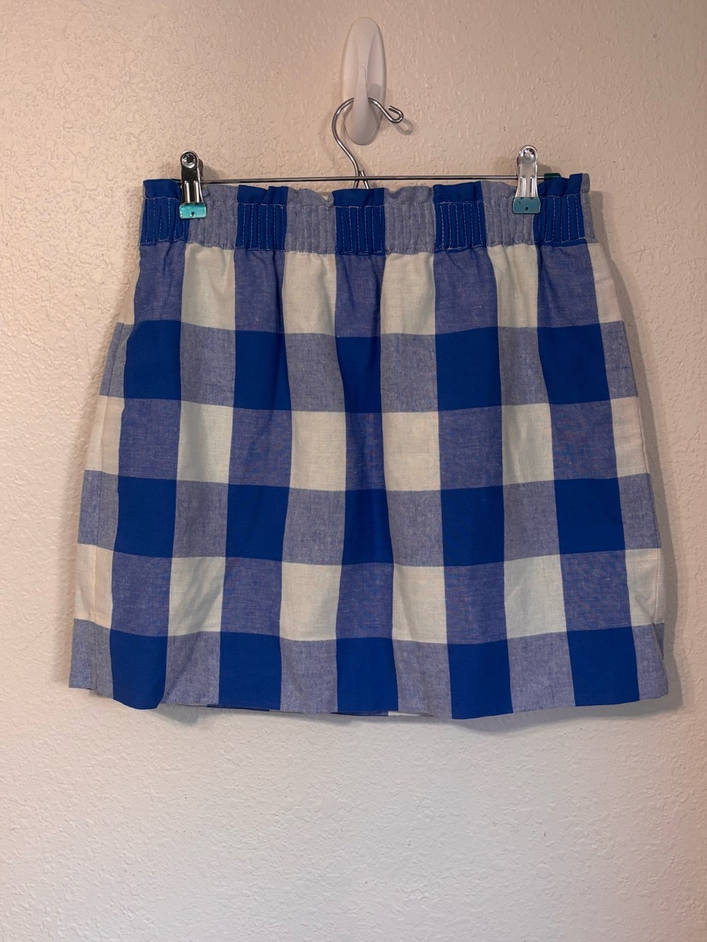 J. Crew Factory Gingham Mini Skirt Size 8